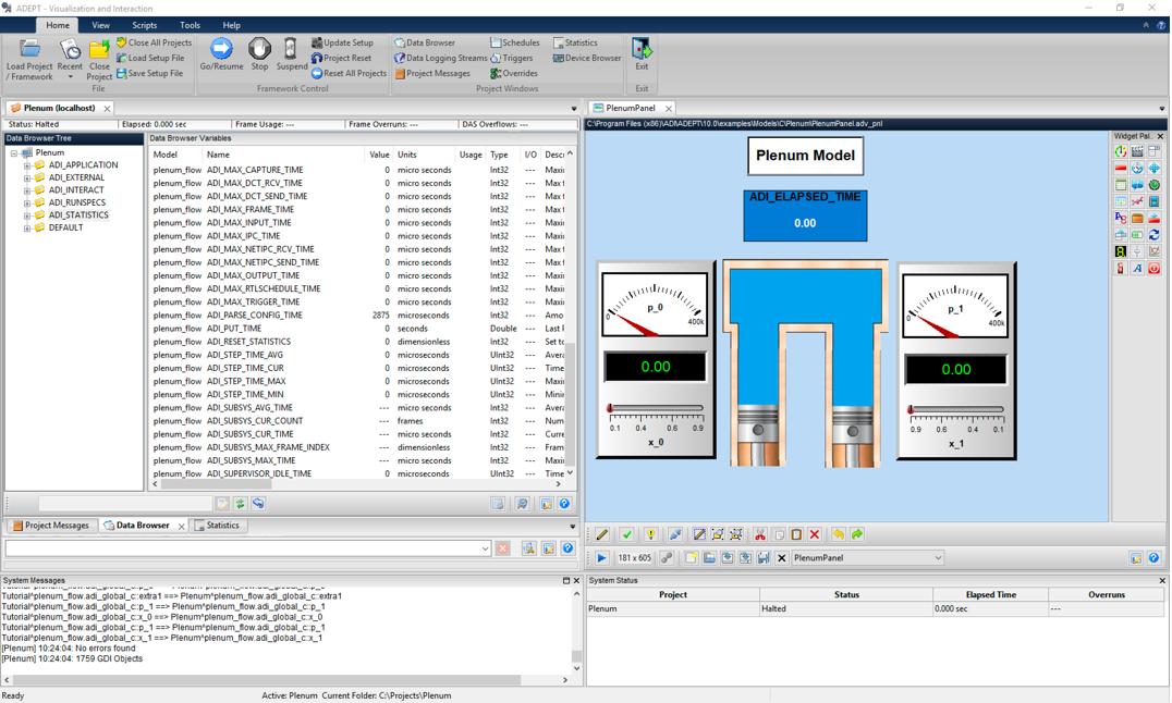 ADEPT operator interface example